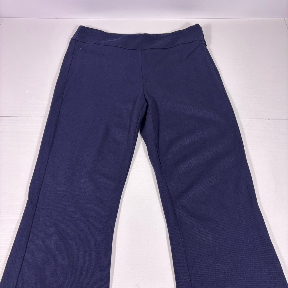 CAbi Navy Stretchy Straight Leg Pants Size 8